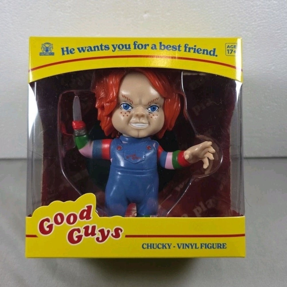 Chucky‎ Child's Play  4.5" Vinyl Figure CultureFly Good Guys Doll NEW